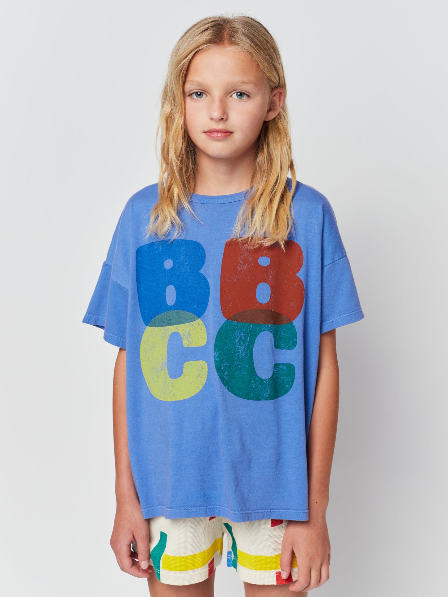 Remera Color Block azul - TALLE 4