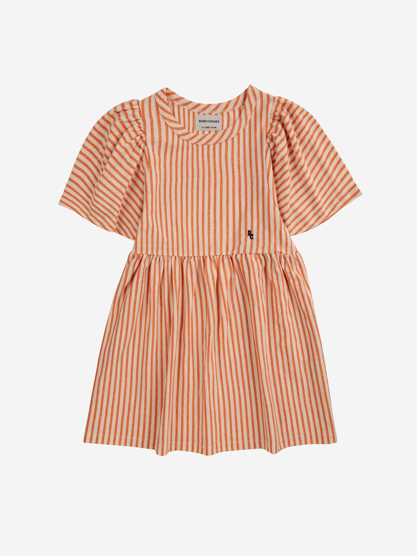 Vestido Vertical Stripes Ruffled