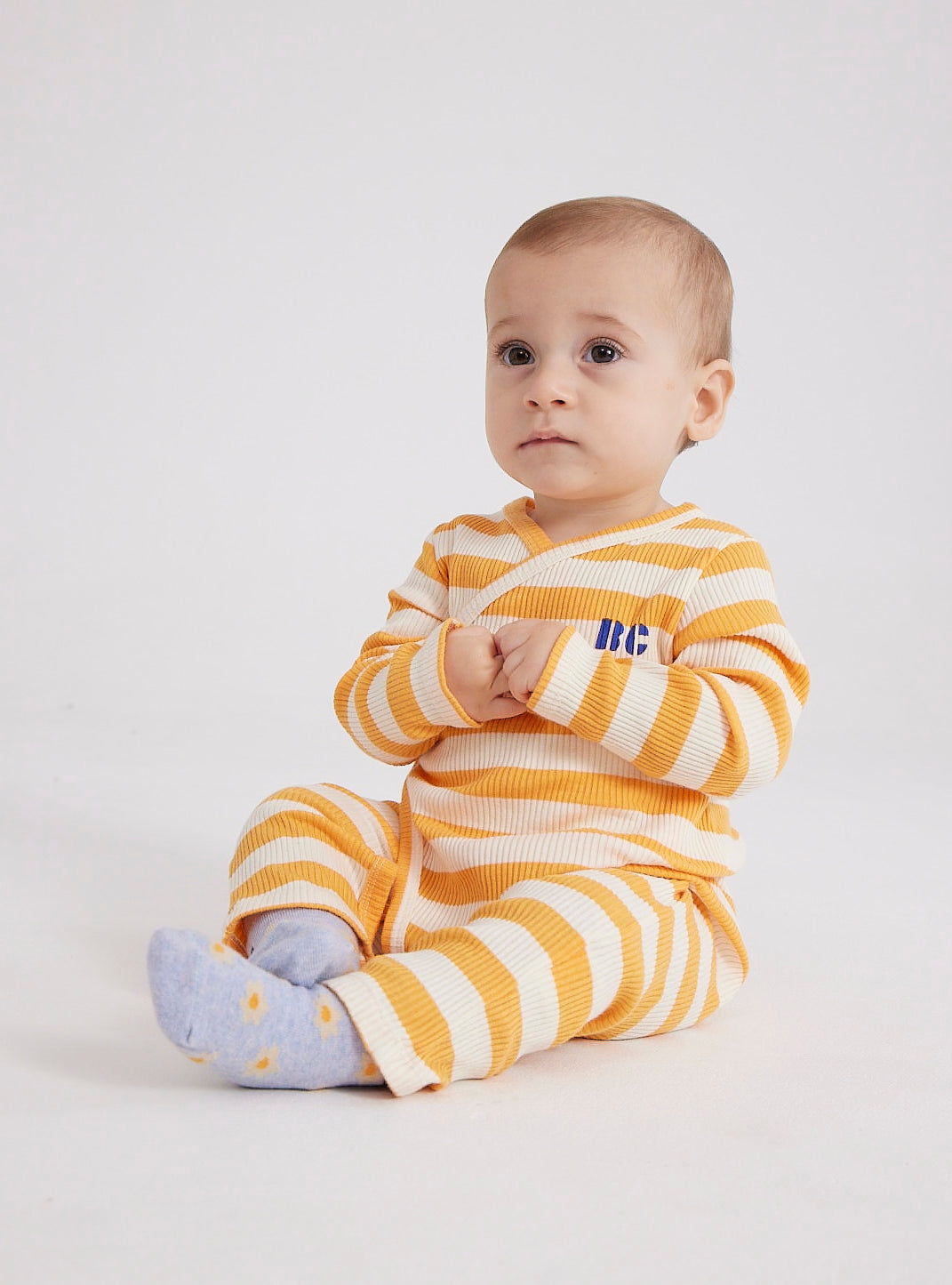 Leggings Yellow Stripes Rib - 18 MESES