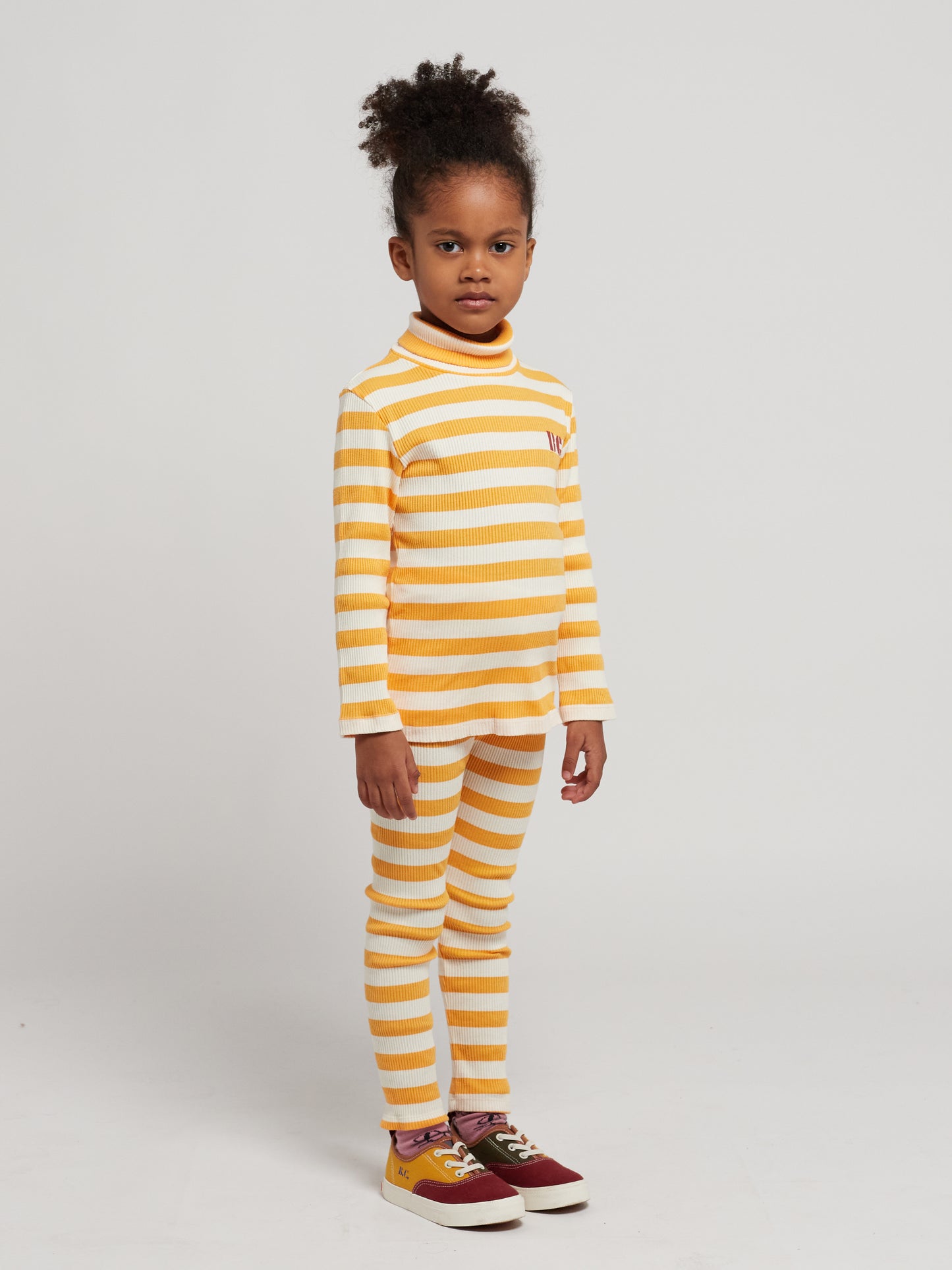 Leggings Yellow Stripes Rib - 18 MESES