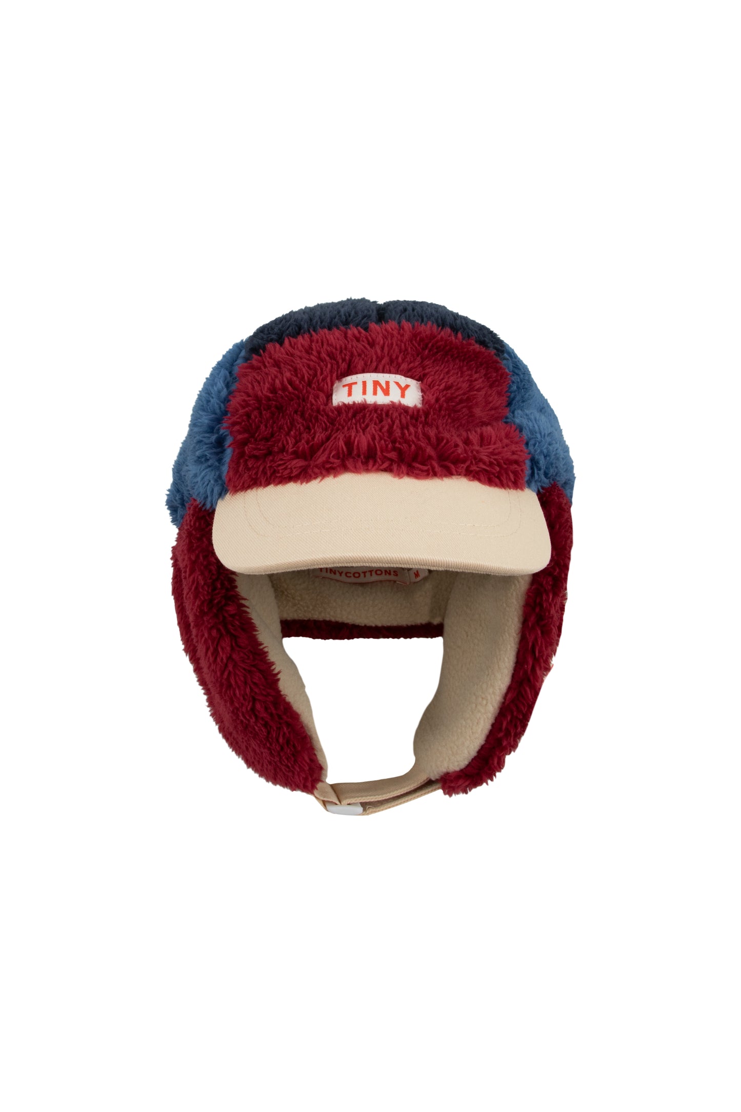 Gorro Polar Sherpa azul y rojo - TALLE S