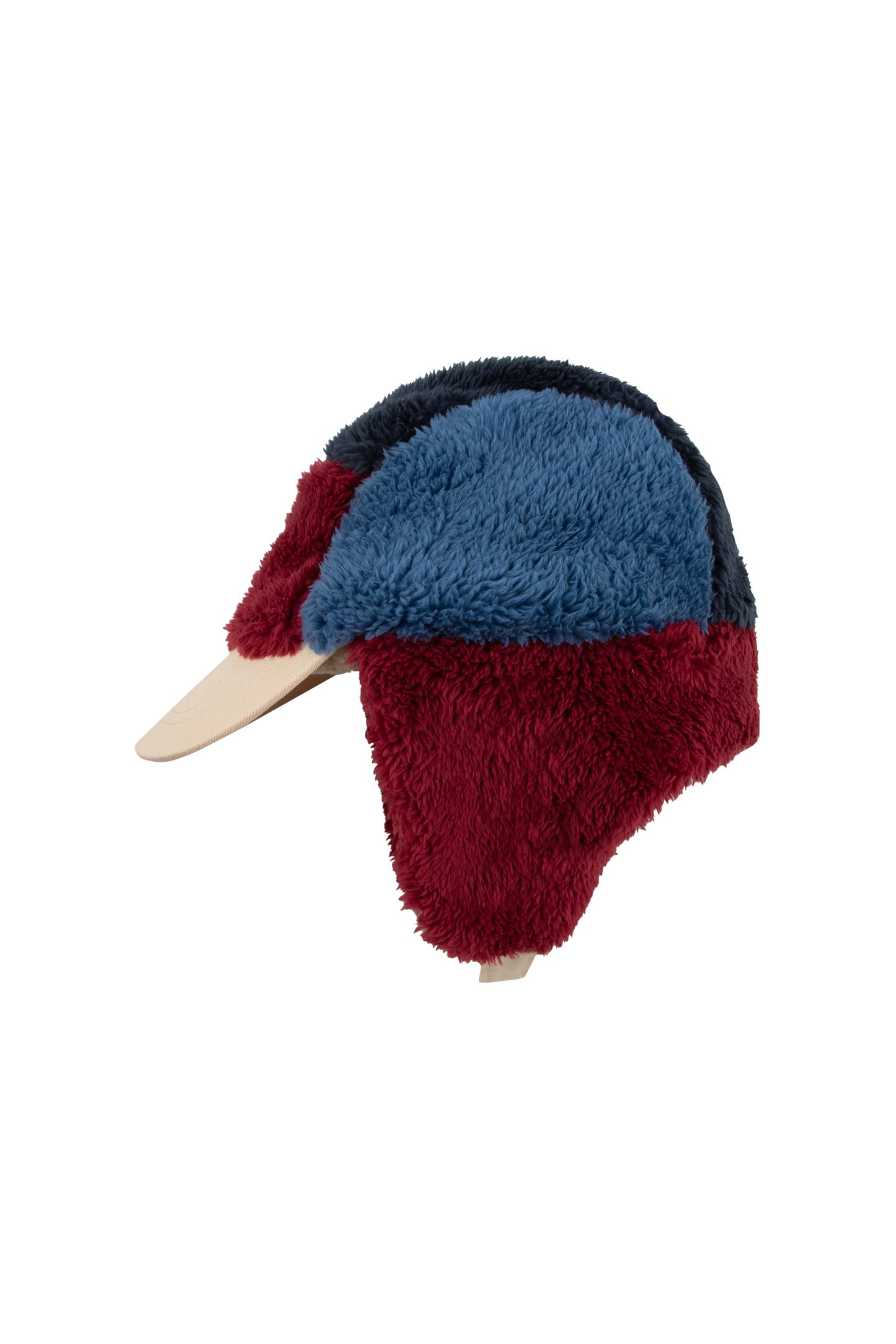 Gorro Polar Sherpa azul y rojo - TALLE S