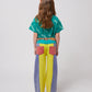 Pantalon jean Color Block - TALLE 2