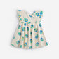Vestido ruffled Pixel Flowers all over