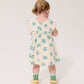 Vestido ruffled Pixel Flowers all over