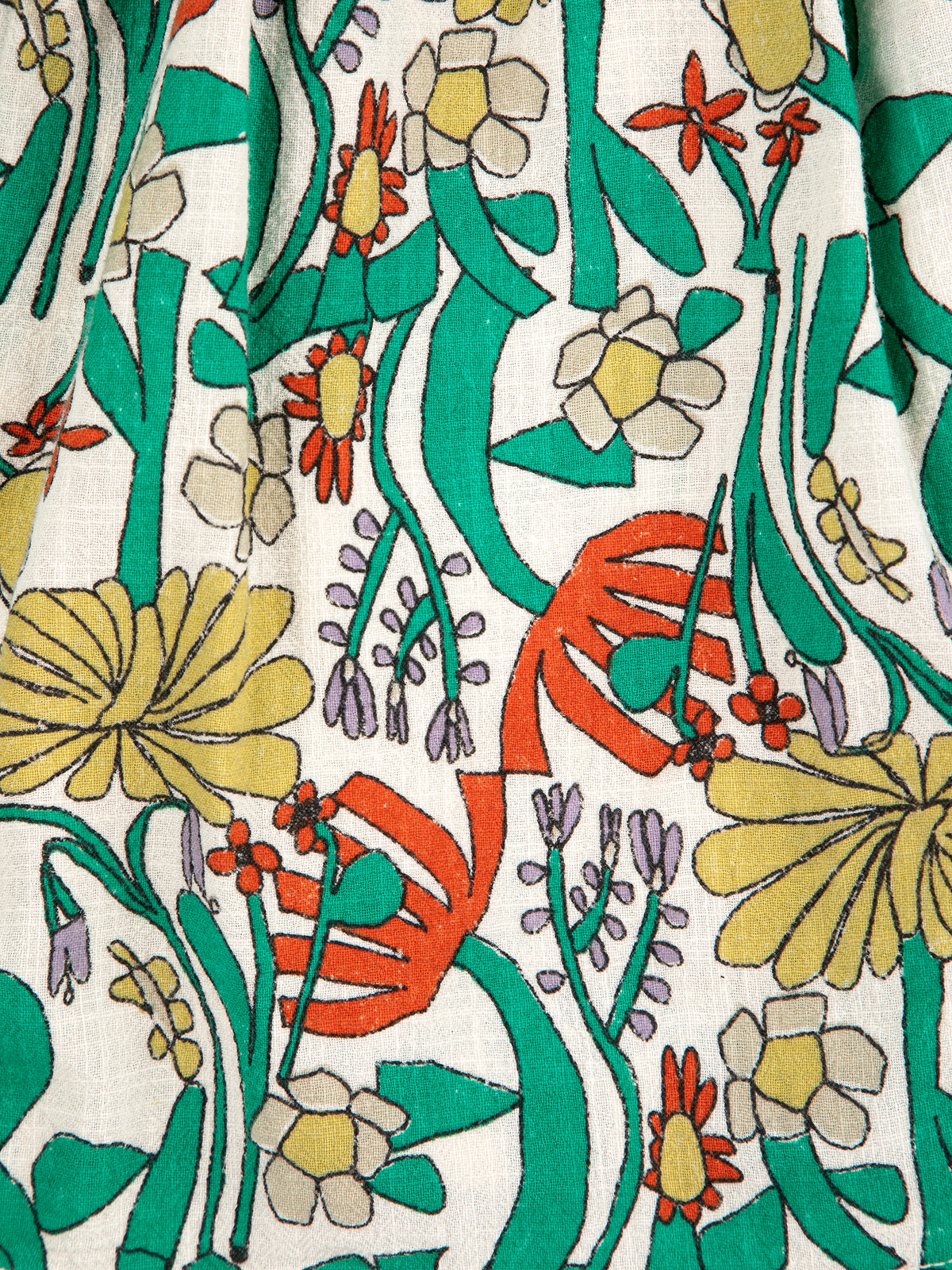 Vestido woven Color Herbalist all over