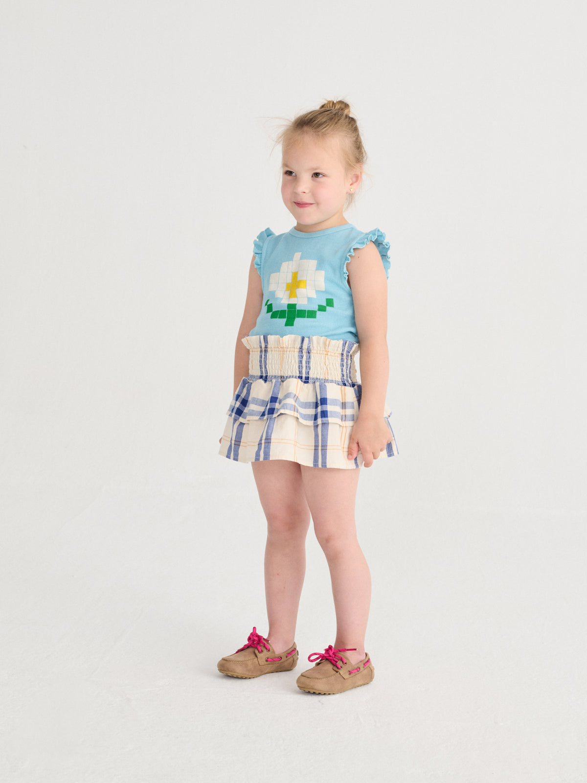 Musculosa ruffled Pixel Daisy