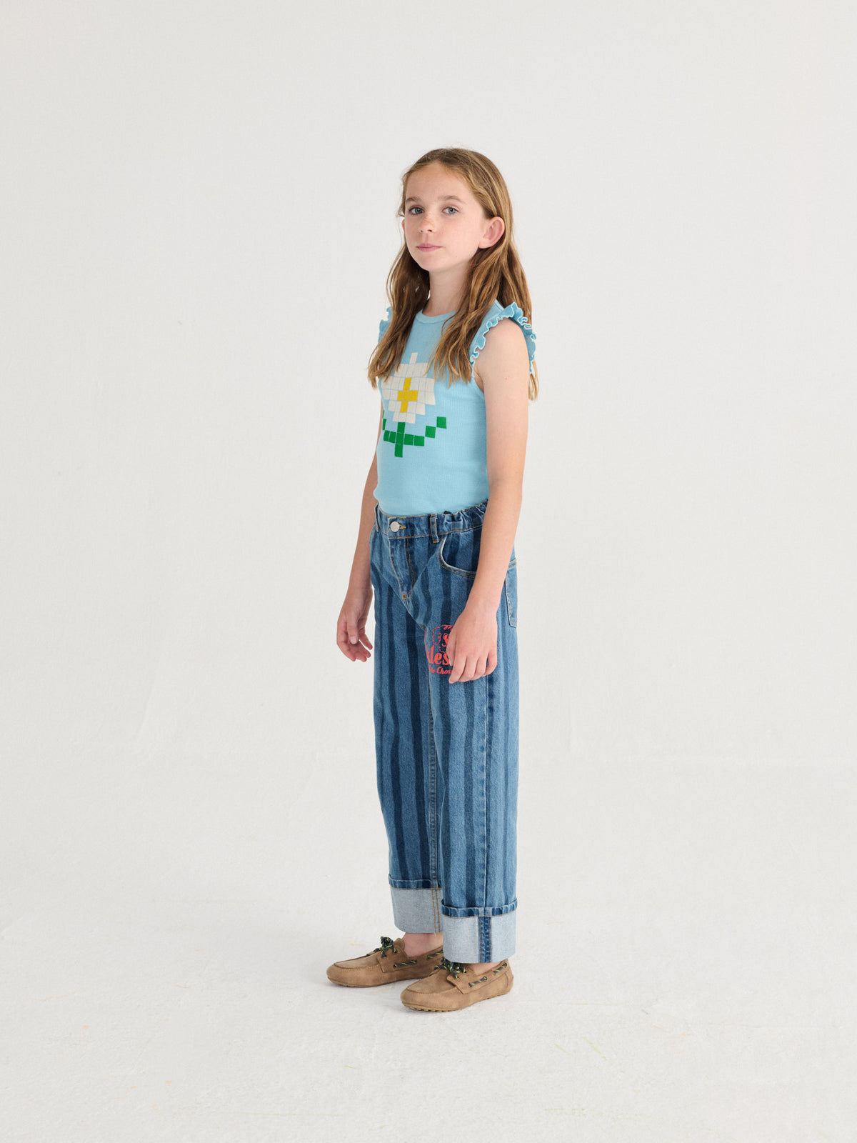 Musculosa ruffled Pixel Daisy