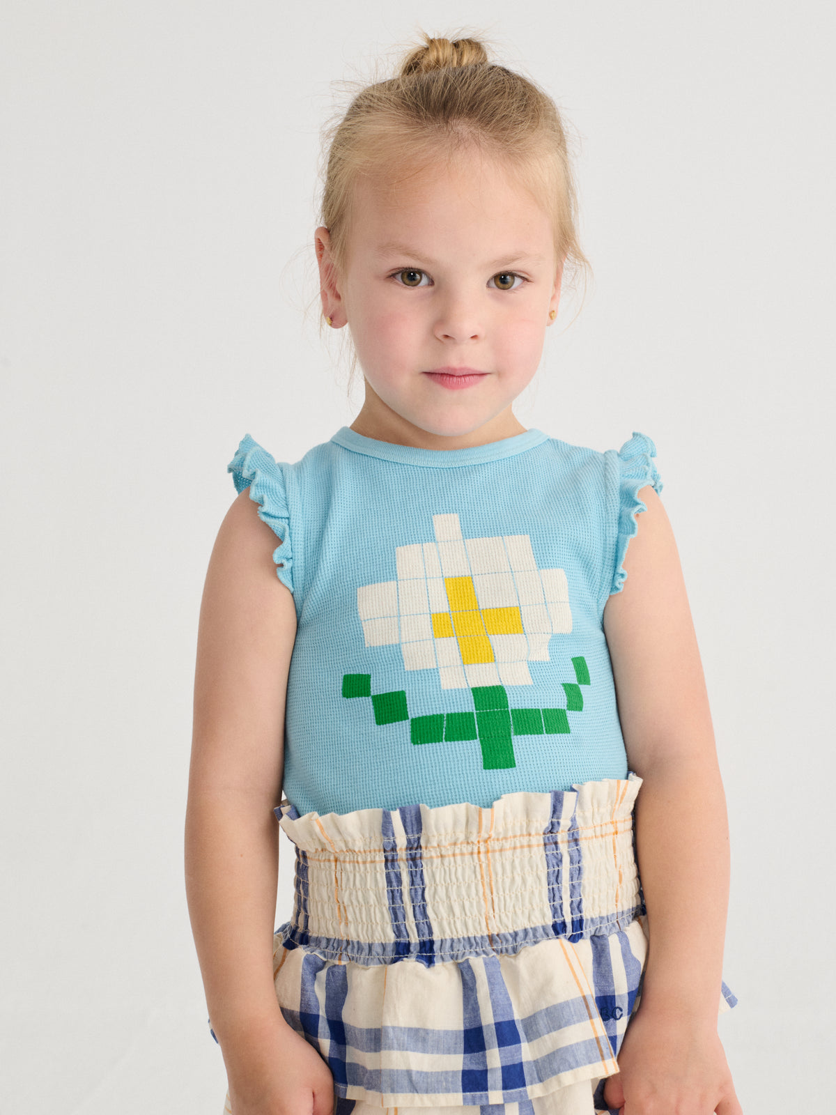 Musculosa ruffled Pixel Daisy