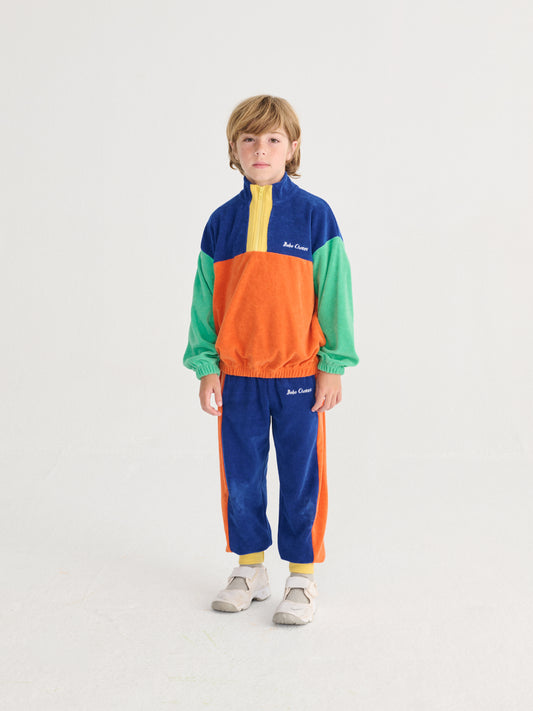 Pantalon jogger terry Color Block amarillo