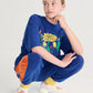 Pantalon jogger terry Color Block amarillo