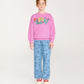 Pantalon light denim Pickles The Dog all over