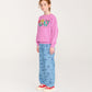 Pantalon light denim Pickles The Dog all over