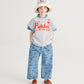 Pantalon light denim Pickles The Dog all over