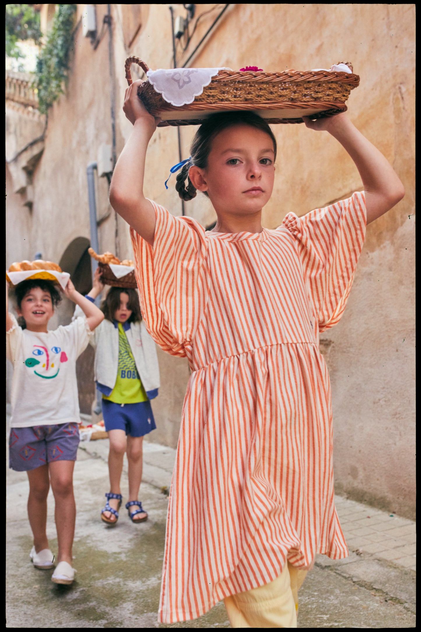 Vestido Vertical Stripes Ruffled