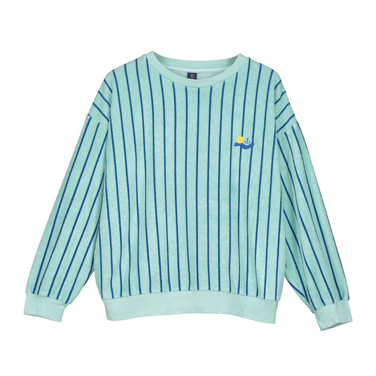 Buzo Terry Stripes Acqua