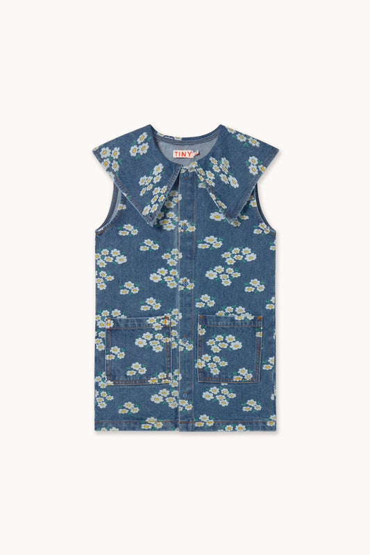 Vestido Blossoms denim