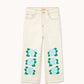 Jean Blue Flower Print denim off-white