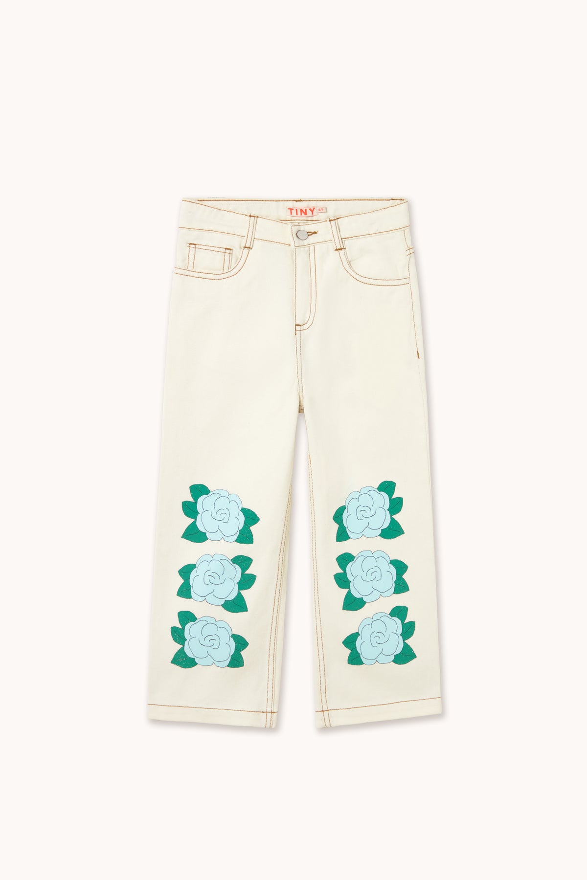 Jean Blue Flower Print denim off-white