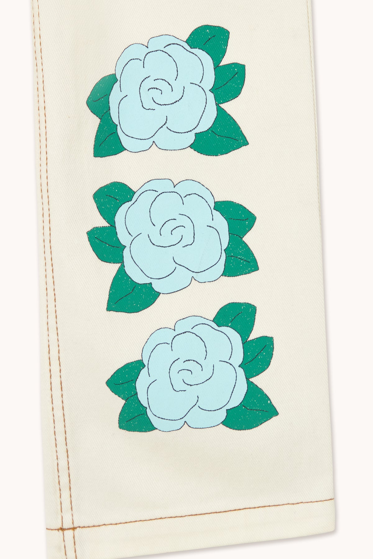 Jean Blue Flower Print denim off-white