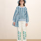 Jean Blue Flower Print denim off-white