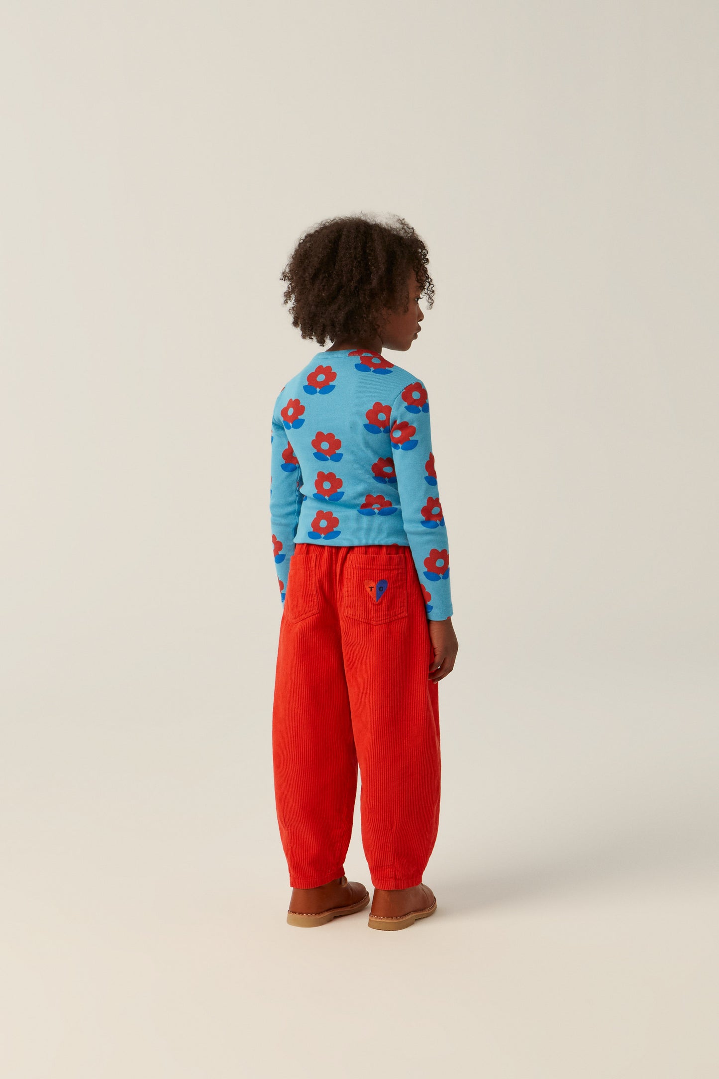 Remera Blue Big Flowers