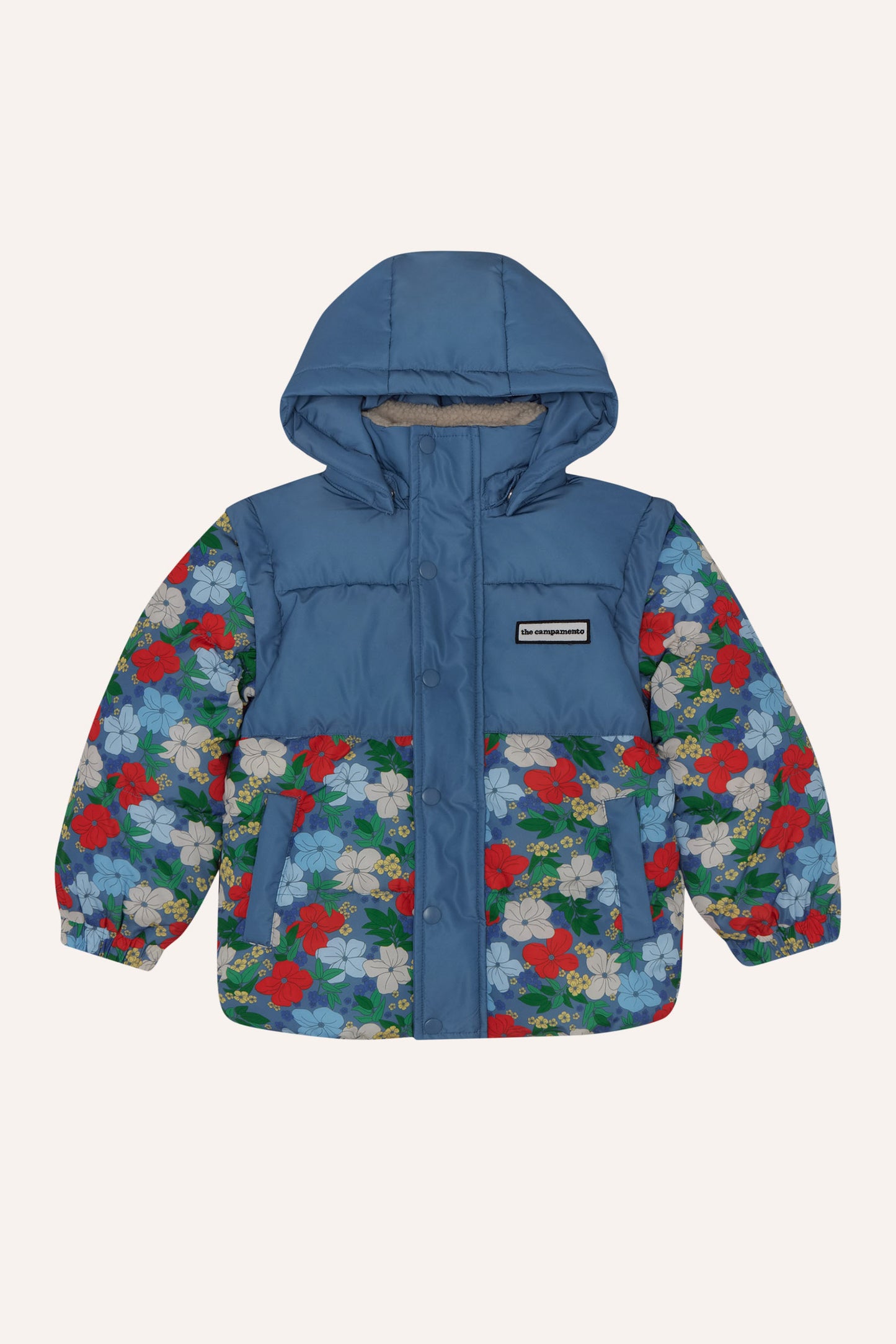 Campera Puffer Multicolor Flowers - TALLE 5
