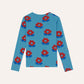 Remera Blue Big Flowers