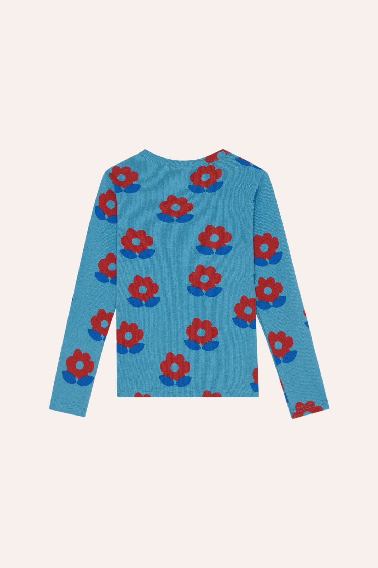 Remera Blue Big Flowers