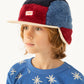 Gorro Polar Sherpa azul y rojo - TALLE S