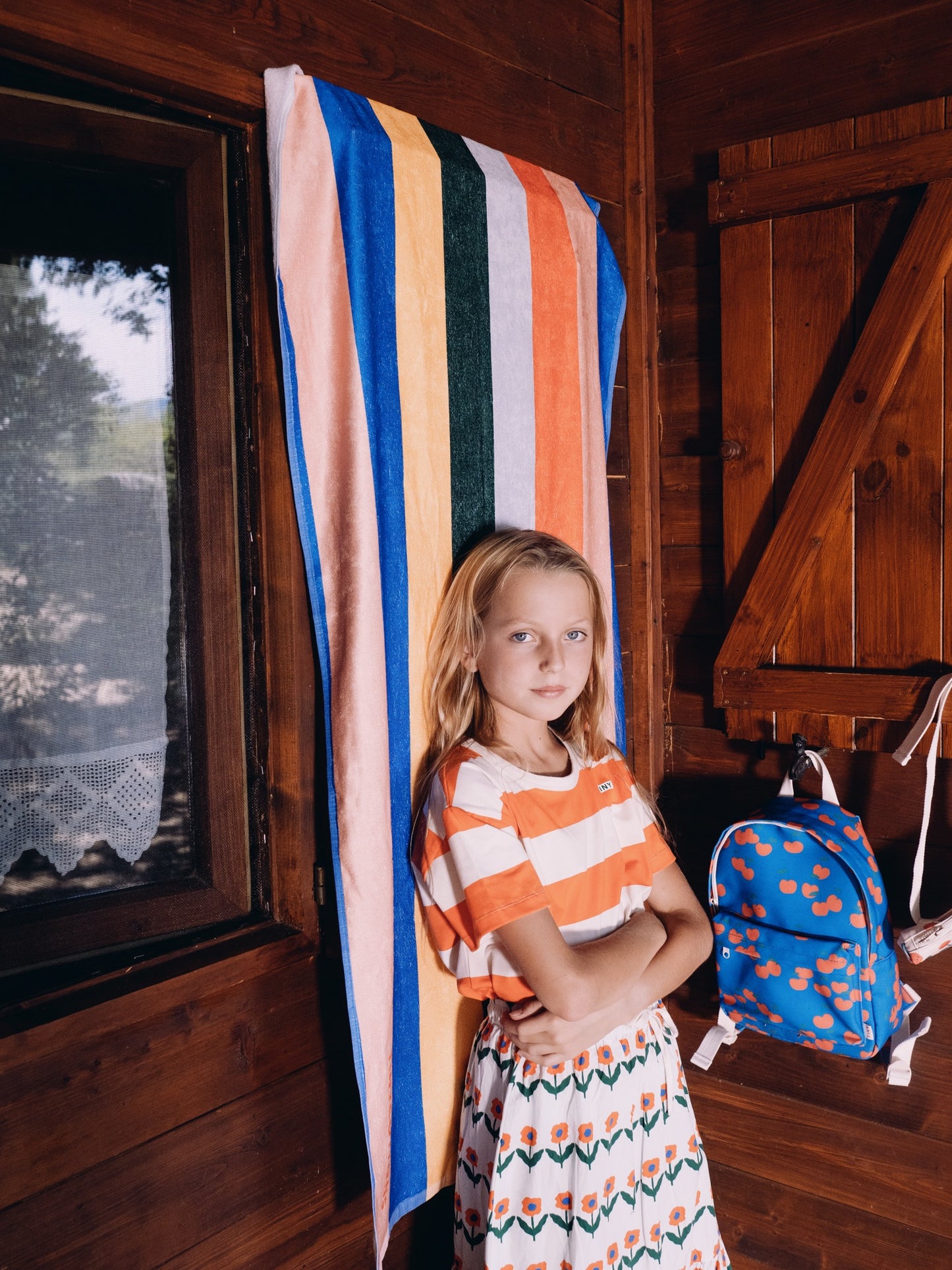 Remera Stripes naranja