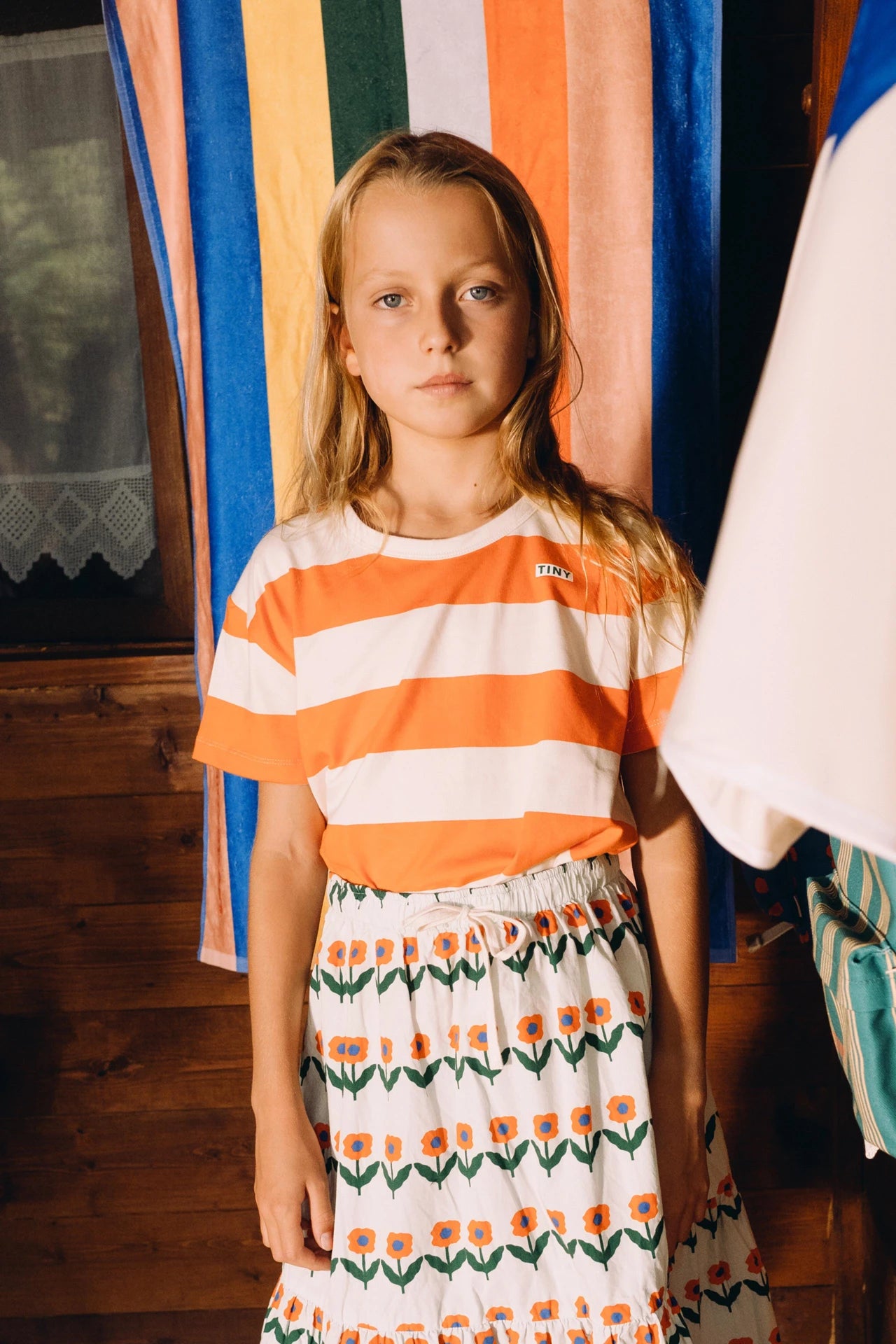 Remera Stripes naranja