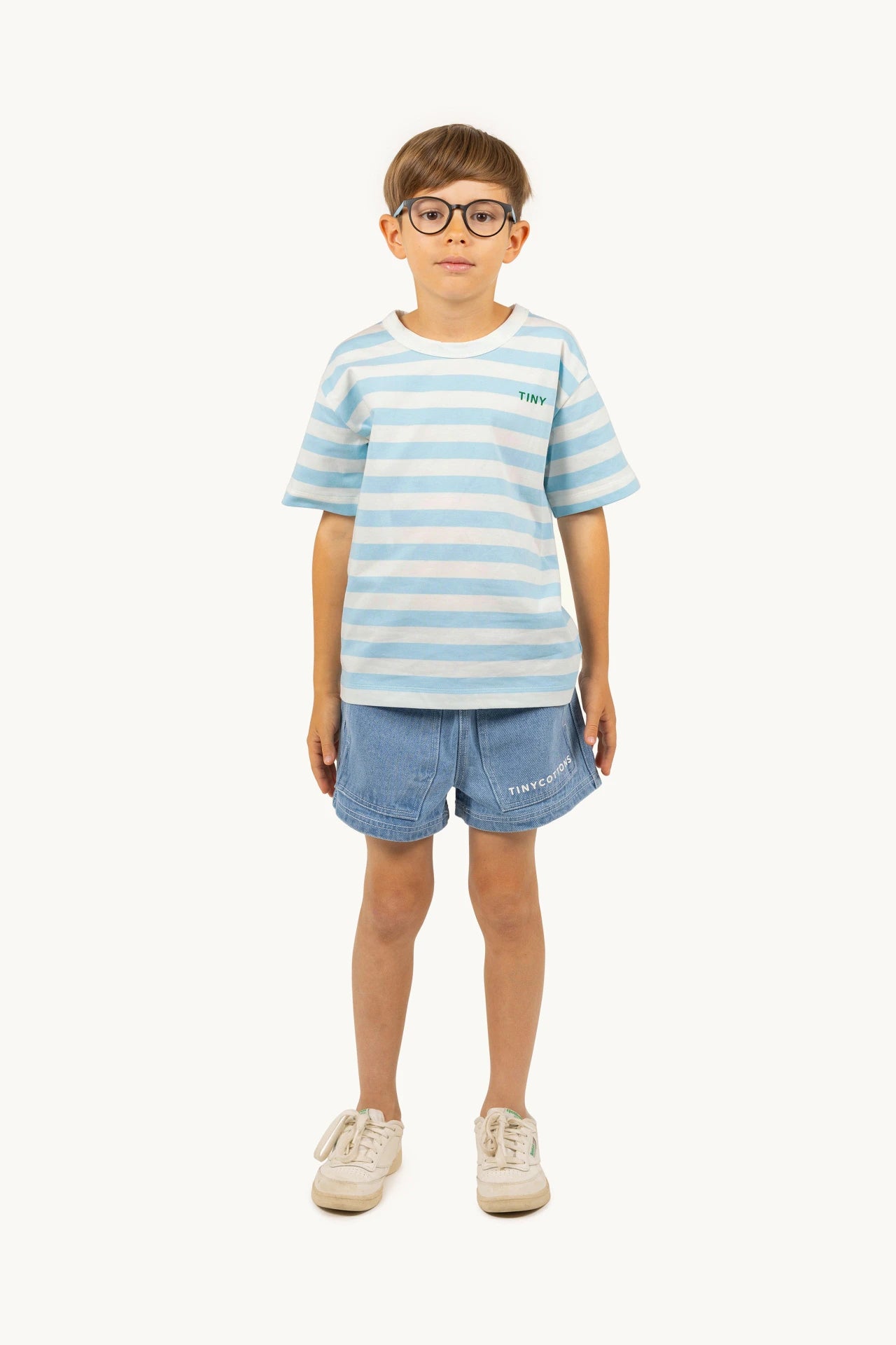 Remera Stripes celeste